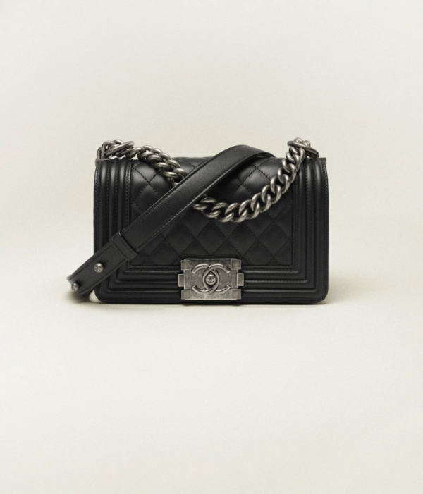 CHANEL Small Boy Flap Caviar Calfskin & Ruthenium-Finish Metal 2