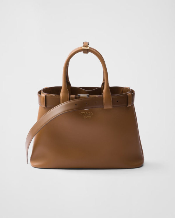 Prada Buckle 1BA434 Small Leather Drawstring Bag 3