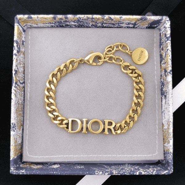 Christian Dior Metal Logo Bracelet