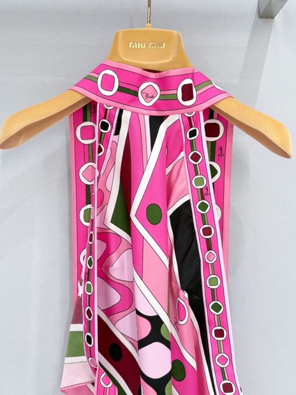 PUCCI  archival print self-tie silk camisole