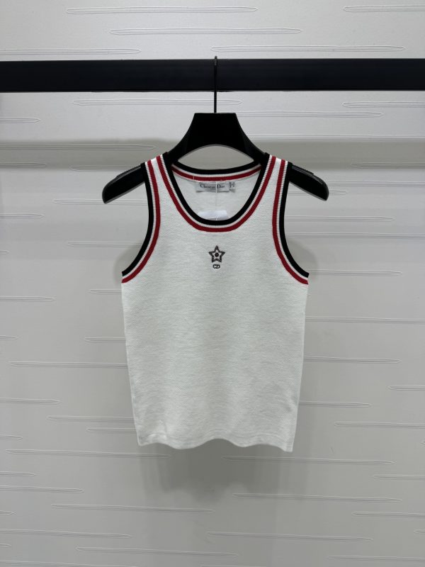 Dio*r star logo knit tank top sporty