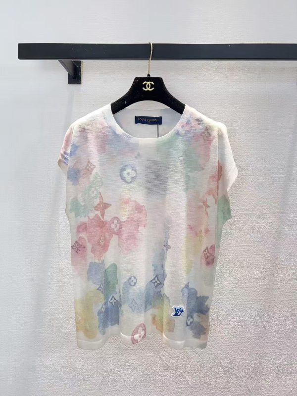 Lv watercolor monogram knit short sleeve