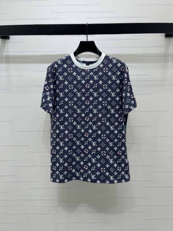 Lv LV monogram print cotton t-shirt A706270C
